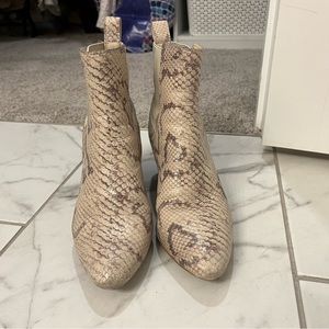 Matisse snakeskin print booties